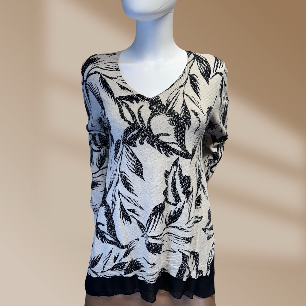 Style & Co Women's Layered Look Lightweight Sweater Top Blouse Tunic Size Medium